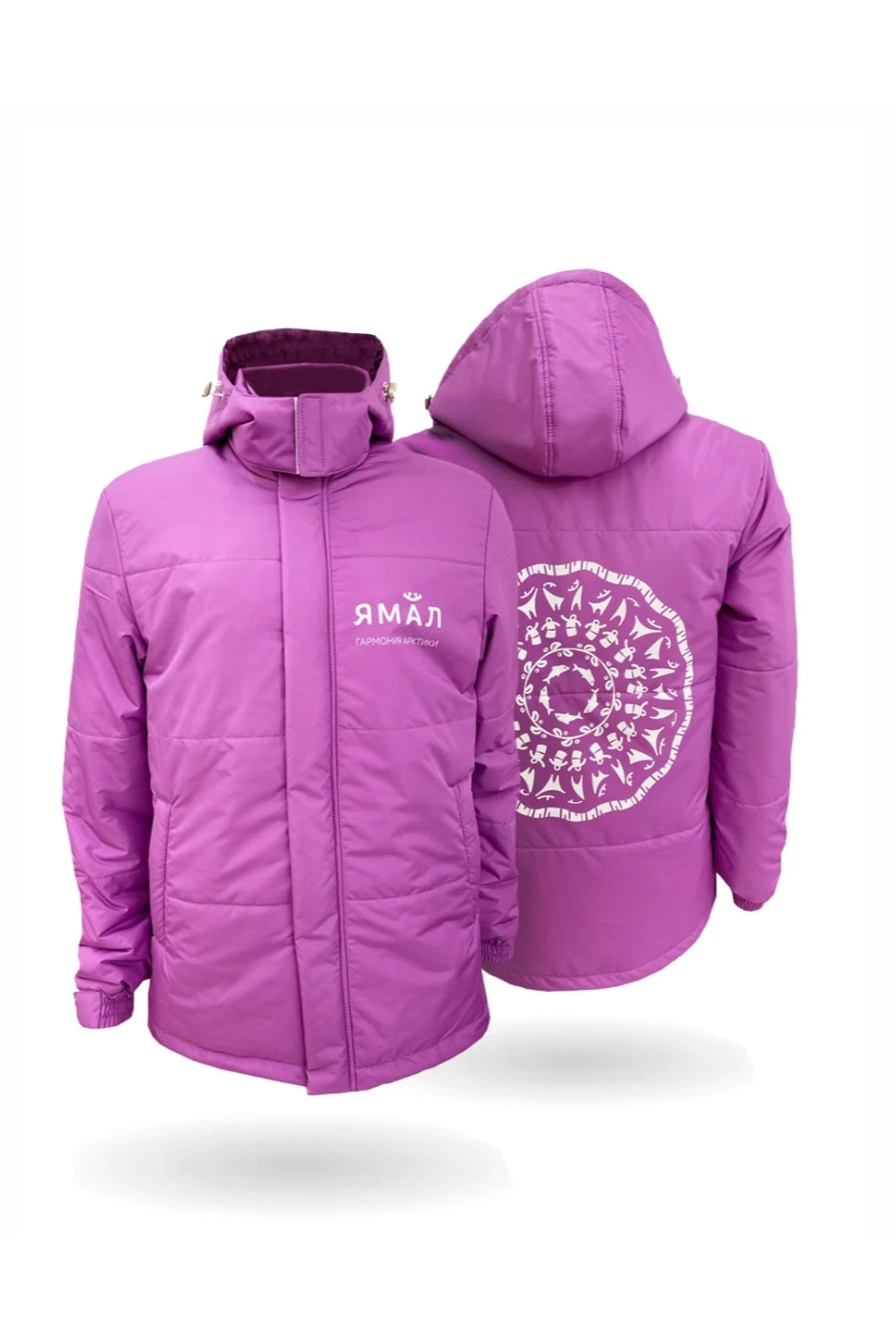 Куртка Винтер с капюшоном на синтепоне унисекс, с полной запечаткой#4