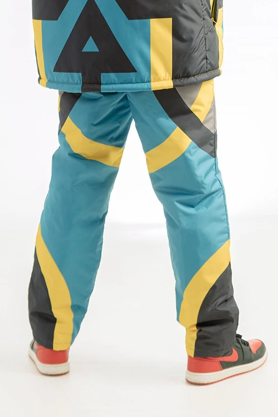 Брюки Слайд на синтепоне унисекс, с полной запечаткой "Rhombus"#1 Брюки Слайд на синтепоне унисекс, с полной запечаткой "Rhombus"#1