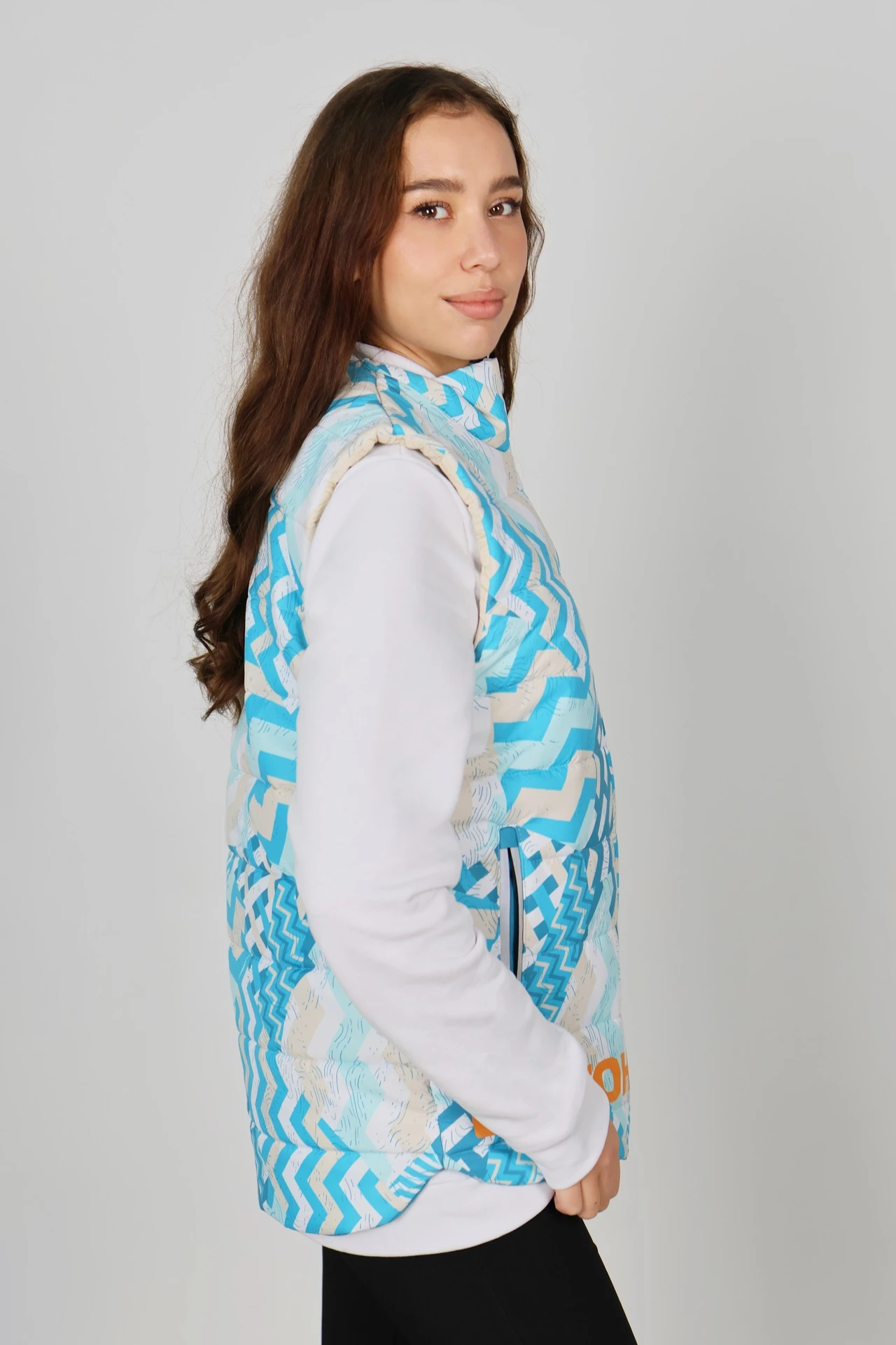 Жилет Бостон на синтепоне со стежкой унисекс, с полной запечаткой "Boston"#1