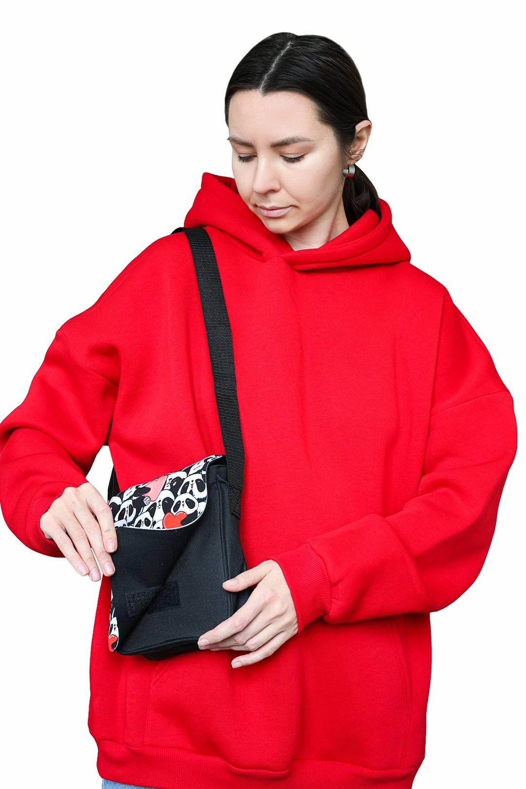 Сумка на плечо Дерри, с клапаном с полной запечаткой#2