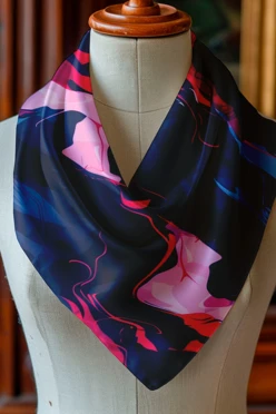 Купить косынку Шарлотта 70х70х100 см, с полной запечаткой "Black place"