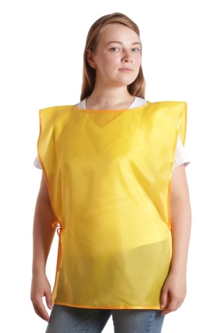 Накидка из шелка Кейп 60х80 см, однотонная желтая#6