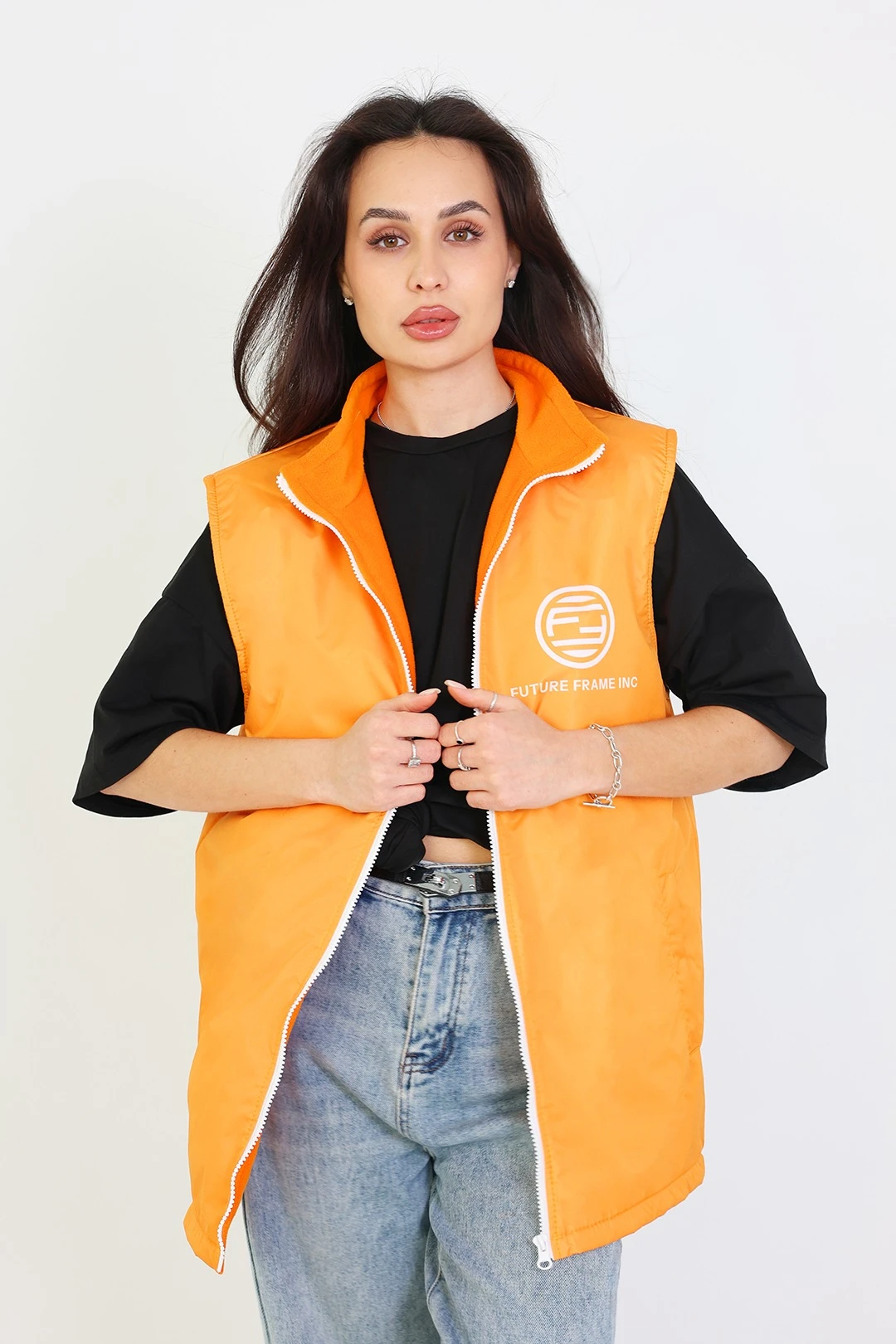 Жилет Райли с подкладом из флиса унисекс, однотонный#6