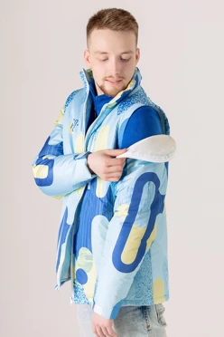 Куртка-жилет Фрост без капюшона унисекс, с полной запечаткой "Afo"