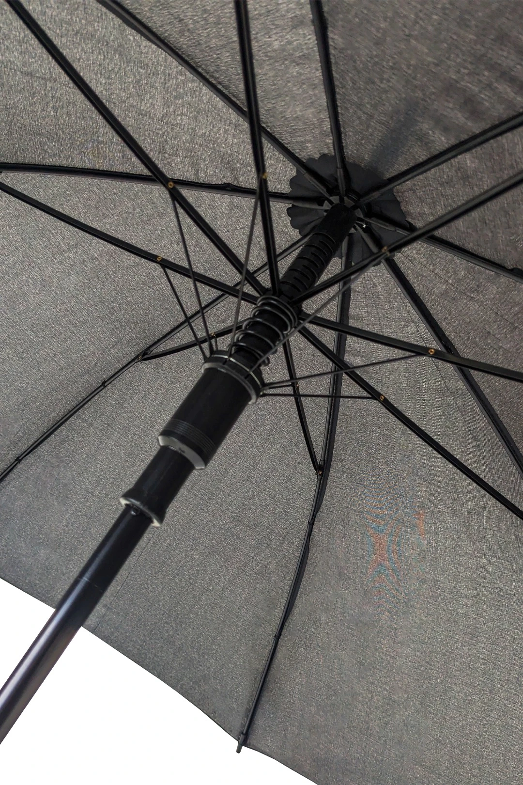 Купить зонт-трость Марк с пластиковой ручкой однослойный, однотонный черный