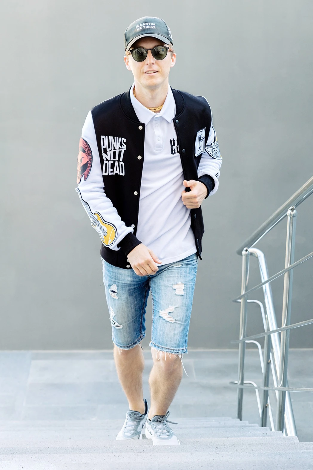 Бомбер Стайл из футера унисекс, однотонный "Punks"#3