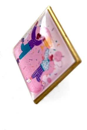 Значок заливной Квадрат 17х17 мм, с печатью#2