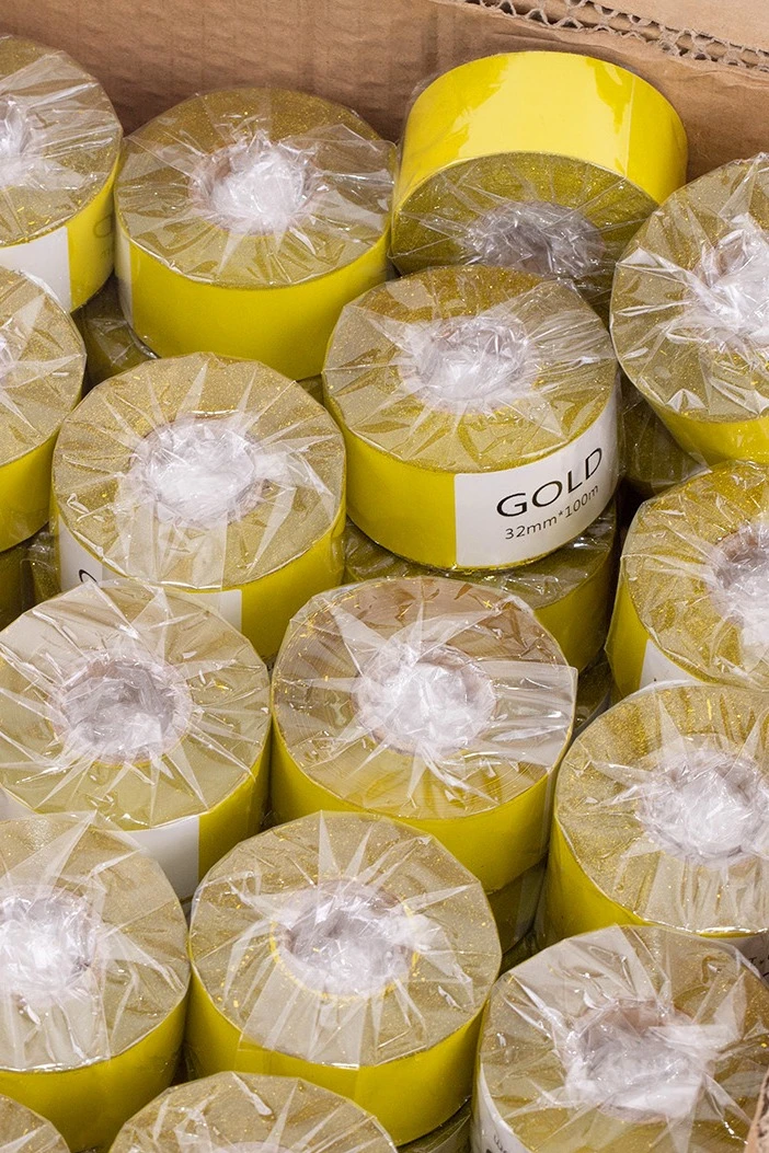 Лента термотрансферная ширина 2,5 см, золото#1