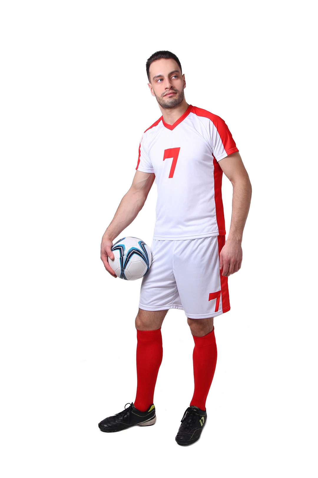 Гетры футбольные взрослые, однотонные красные#1 Гетры футбольные взрослые, однотонные красные#1