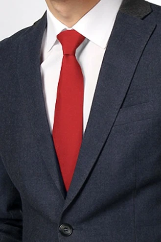 Купить галстук Тайм однотонный красный