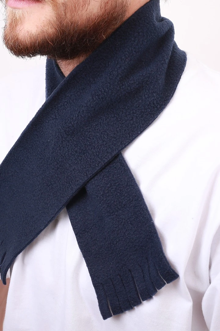 Шарф флисовый однослойный 15х100 см, однотонный#5