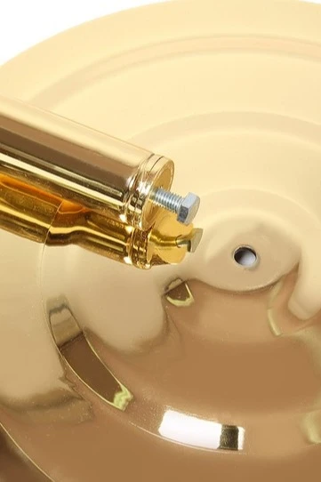 Основание Круг стальное хромированное фигурное под золото на 1 шток, Ø 32 см#3 Основание Круг стальное хромированное фигурное под золото на 1 шток, Ø 32 см#3