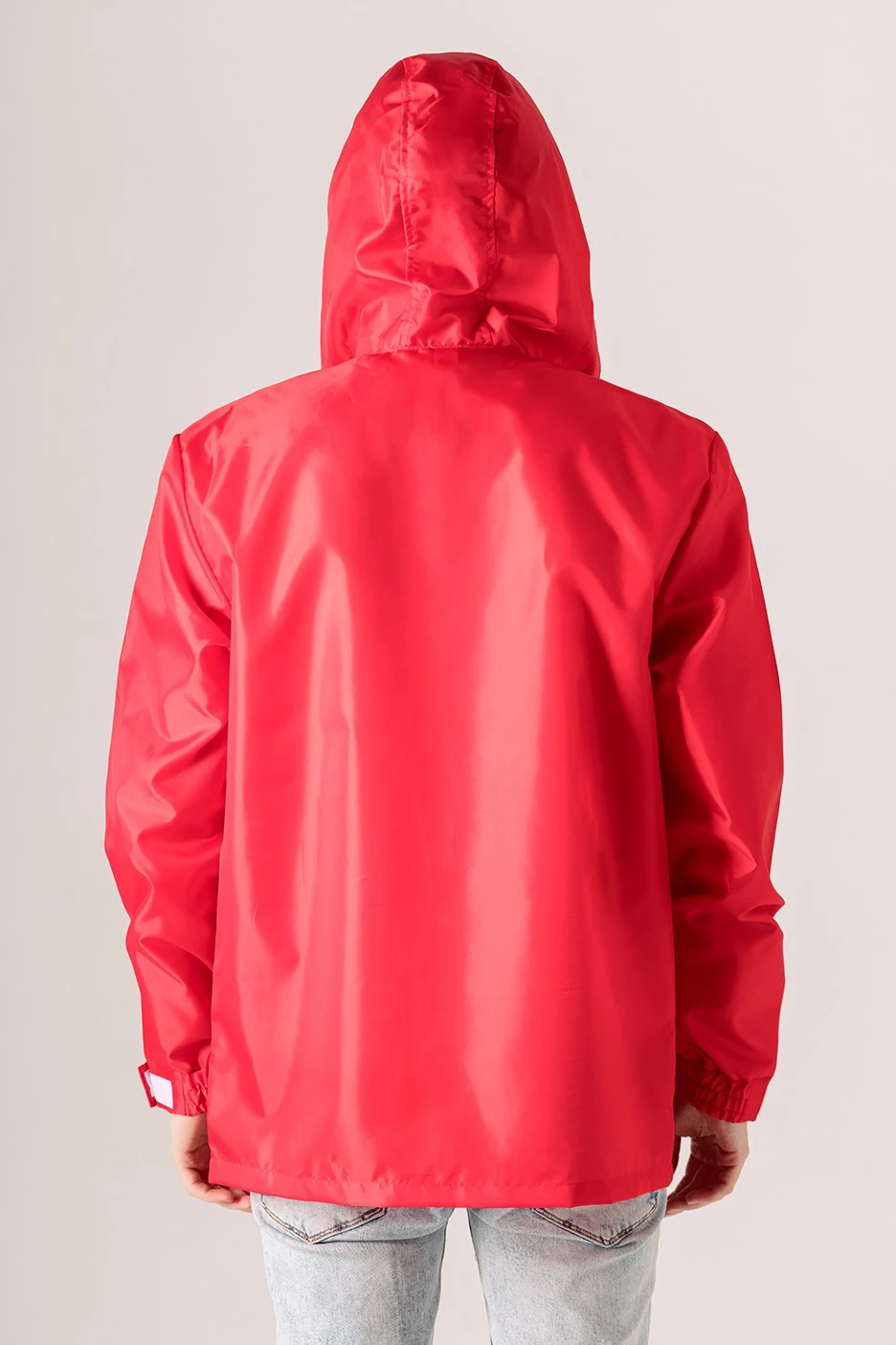 Ветровка Рэйн унисекс, однотонная красная#1