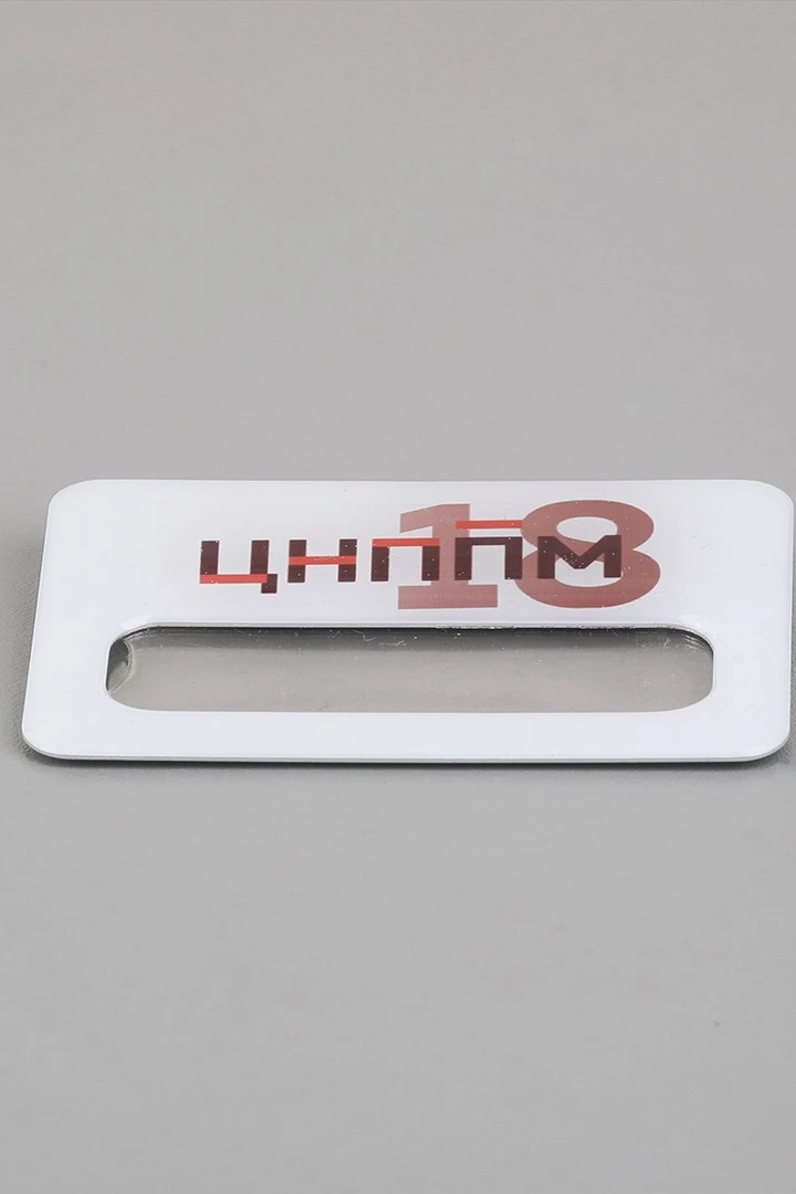 Купить бейдж с окном металлический 47х73 мм "ЦНППМ"