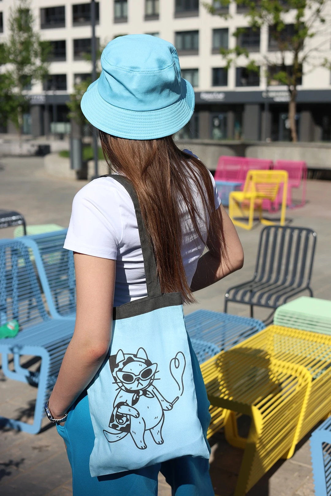 Сумка Пэйдж из перкали, с печатью#2