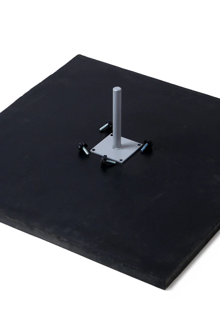 Основание Квадрат 52х52 см из резины разборный для трубы d 20 мм#6