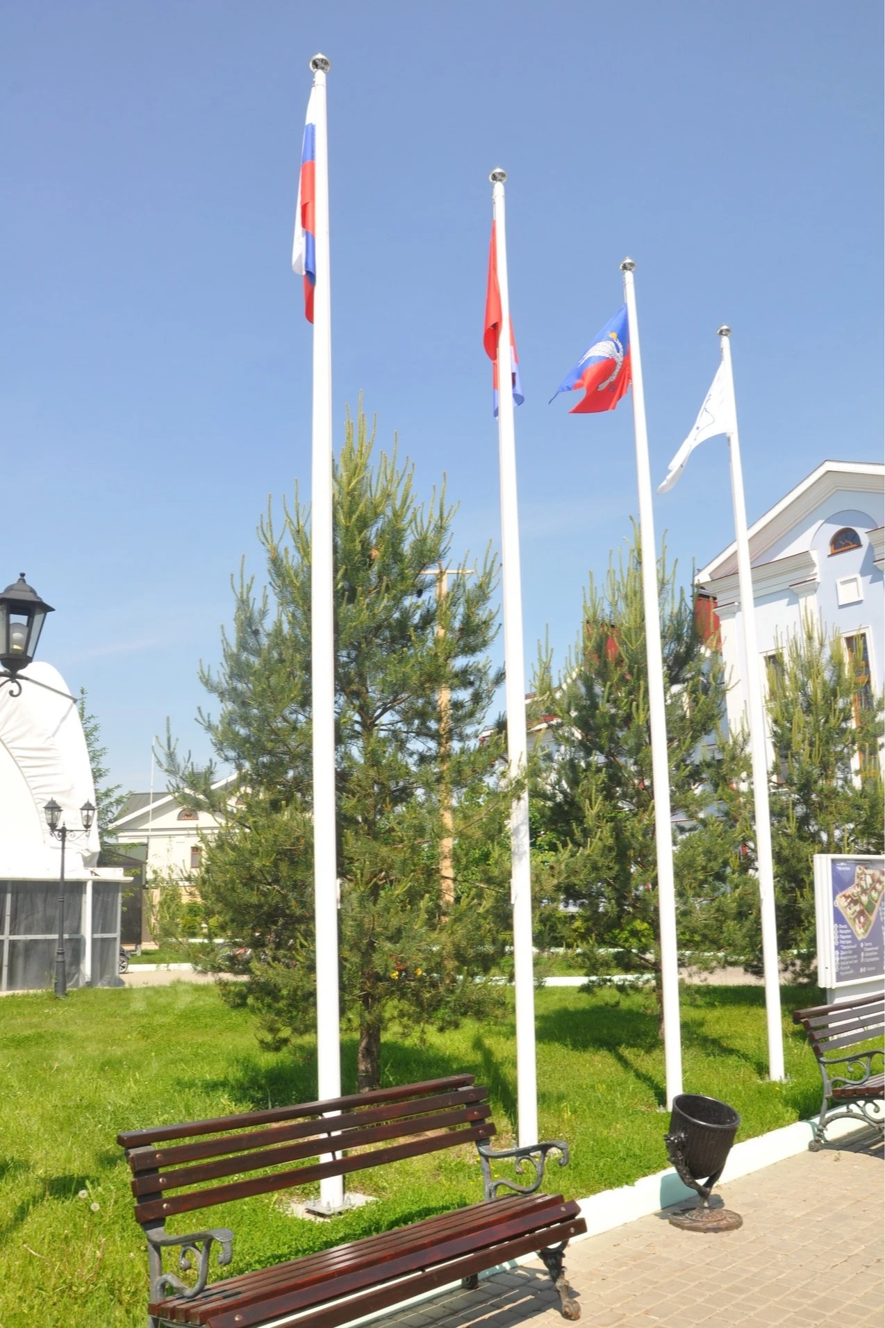 Флагшток из стекловолокна с открытым механизмом 9 м, Омега#2