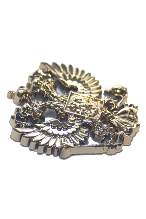 Гербовый орёл РФ 6,5х7,5 см, металлонапыление#1