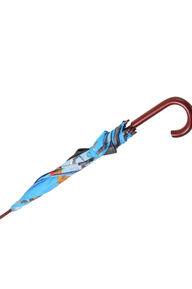 Зонт-трость Мэри с деревянной ручкой однослойный, с полной запечаткой (без совмещения) "Emblem"#3