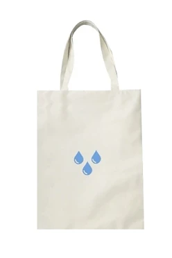 Сумка Лайт из габардина 35х45 см, печать с одной стороны "Капельки"