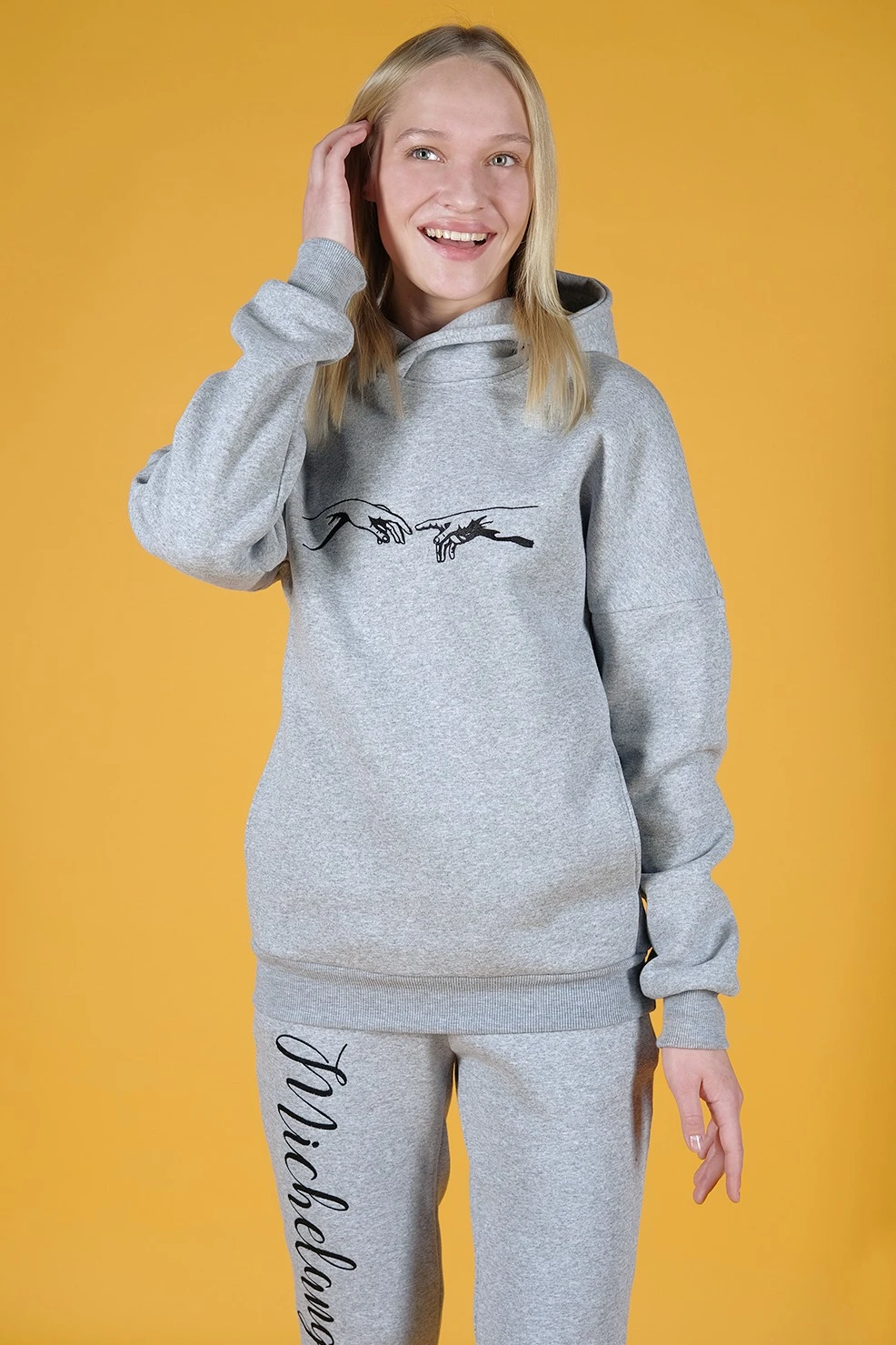 Спортивный костюм Лофт из футера женский, однотонный "The sculptor"#2