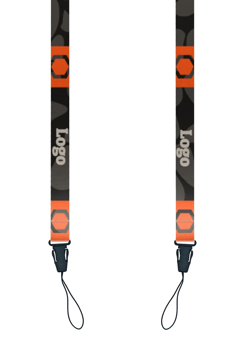 Купить ленту для бейджа репс ширина 1,5 см, с фастексом, с печатью "Logo"