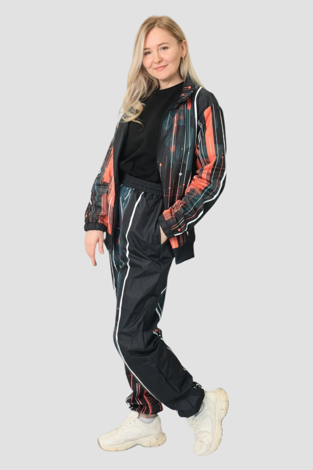 Ветровка Спортинг с двойным воротником унисекс, с полной запечаткой#2 Ветровка Спортинг с двойным воротником унисекс, с полной запечаткой#2