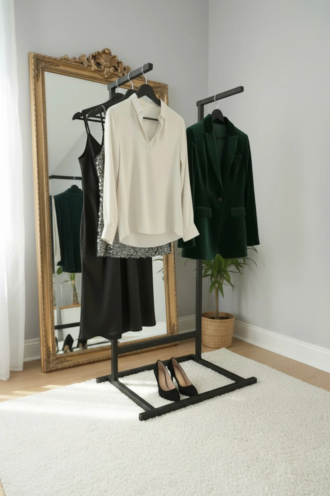 Напольная вешалка для одежды "Атлант", металлическая, 72×170×50 см#4