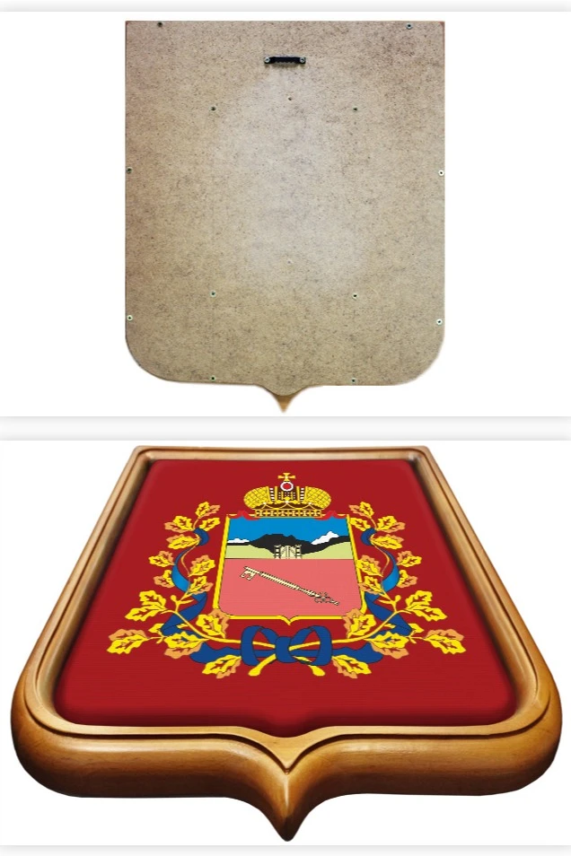 Купить Герб Владикавказа 35х43 см печатный светлая рамка Купить Герб Владикавказа 35х43 см печатный светлая рамка