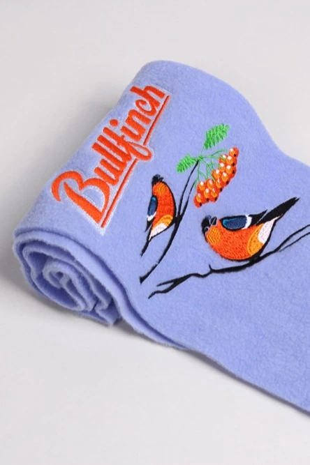 Шарф флисовый однослойный 15х120 см, однотонный "Bulltinch"#2