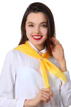 Купить косынку однотонную Лолла 65х65х95 см, жёлтую