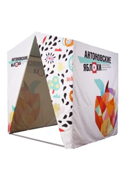 Купить Тент с полной запечаткой (на молнии, без козырька) 2х2 м Купить Тент с полной запечаткой (на молнии, без козырька) 2х2 м