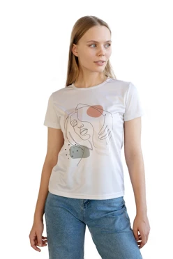 Футболка Гэлэкси О-ворот женская с полной запечаткой (полиэстер)#1