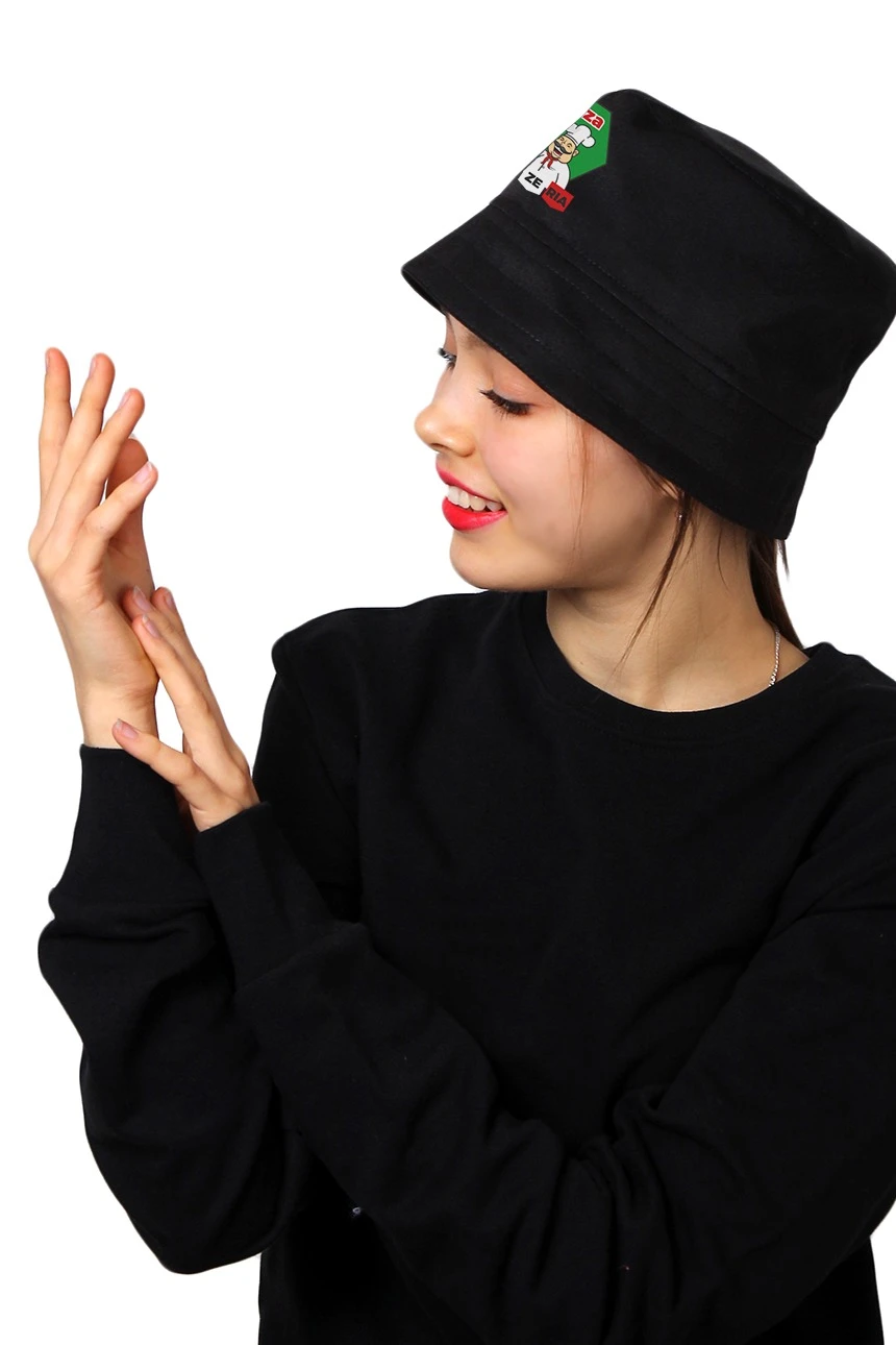 Панама Монако из греты с отстроченными полями, однотонная "Pizza"#2