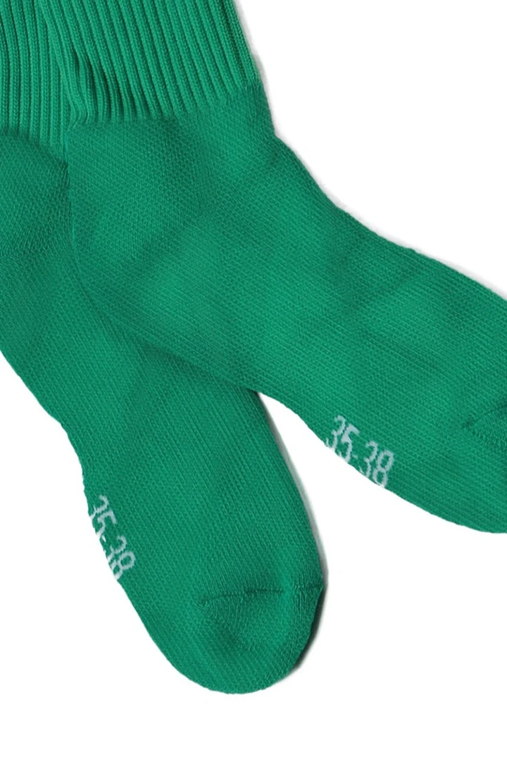 Гетры футбольные взрослые, однотонные зелёные#5