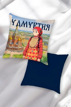 Купить подушку 40х40 см, с принтом "Udmurtia"
