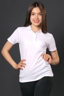 Купить белую женскую футболку Поло Нэкст (Stan)