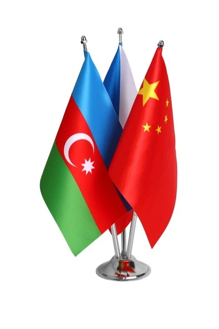 Флагшток настольный (хром, сталь) 3 штока#1