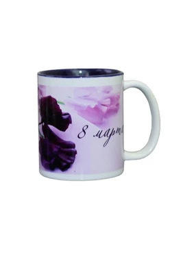 Купить кружку цветную внутри, с принтом "8 March"