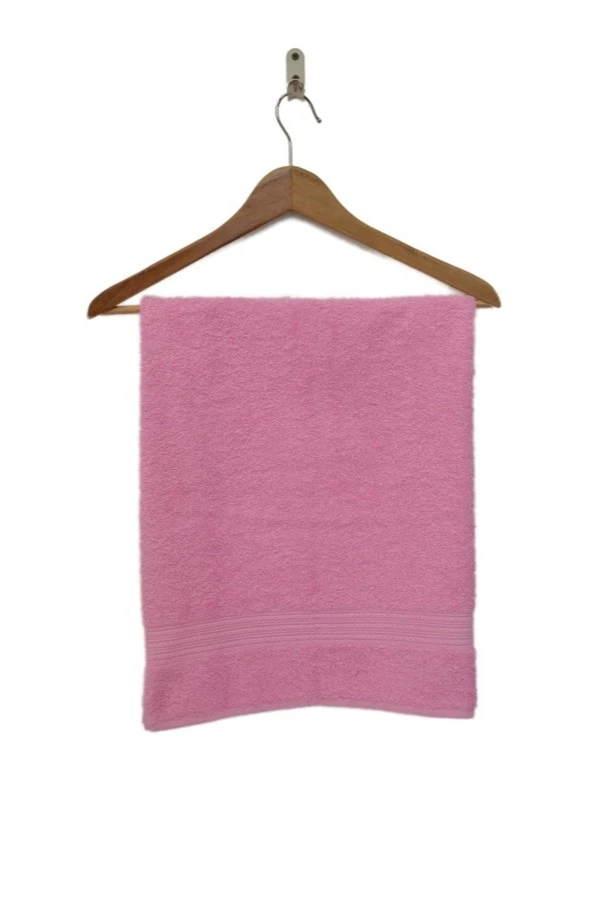 Полотенце махровое 50х90 см (Ituma), однотонное светло-розовое#1