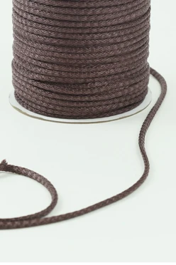 Купить шнур круглый с сердечником 6 мм пэ, коричневый