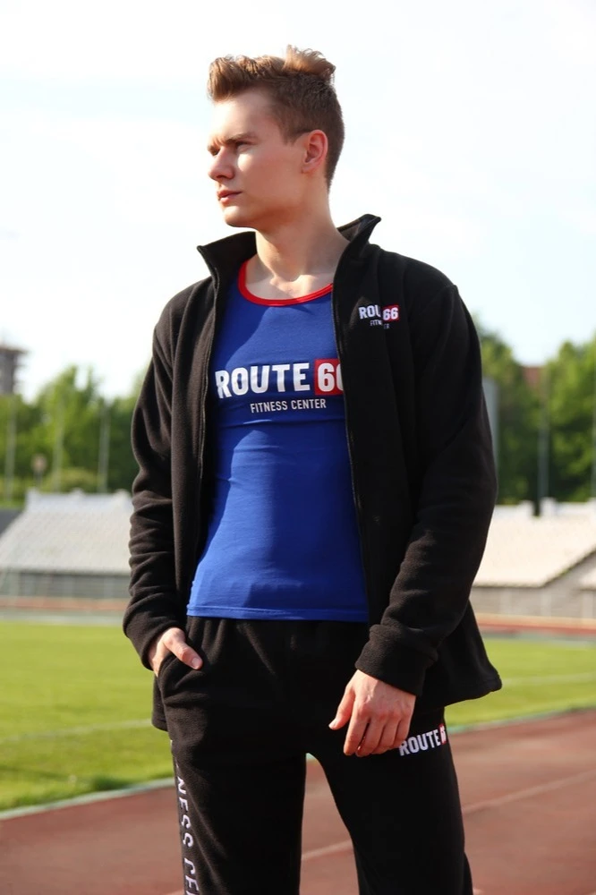 Толстовка Харисон флисовая без капюшона унисекс, однотонная "Route 66"#3 Толстовка Харисон флисовая без капюшона унисекс, однотонная "Route 66"#3