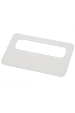 Бейдж с окном сатин односторонний 73х47 мм 0,55 мм, серебро#1
