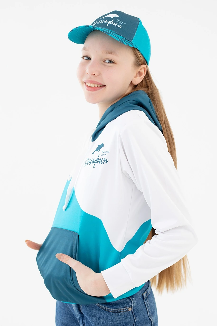 Купить худи детский "Дельфин" с полной запечаткой Купить худи детский "Дельфин" с полной запечаткой