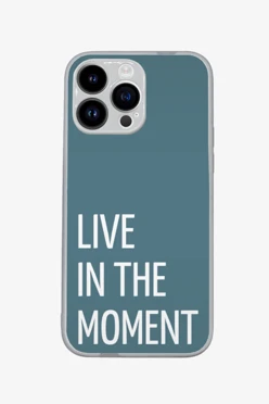 Купить чехол для iPhone 14 Pro Max с принтом "Live in the moment"