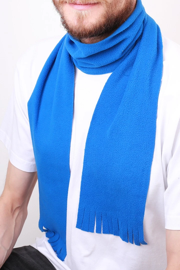 Шарф флисовый однослойный 15х150 см, однотонный#3