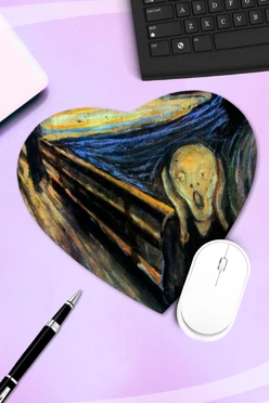 Купить коврик для мыши в форме сердца с принтом "Cry" Купить коврик для мыши в форме сердца с принтом "Cry"