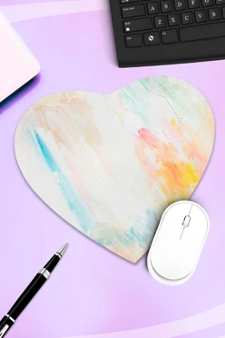 Купить коврик для мыши в форме сердца с принтом "Paint" Купить коврик для мыши в форме сердца с принтом "Paint"