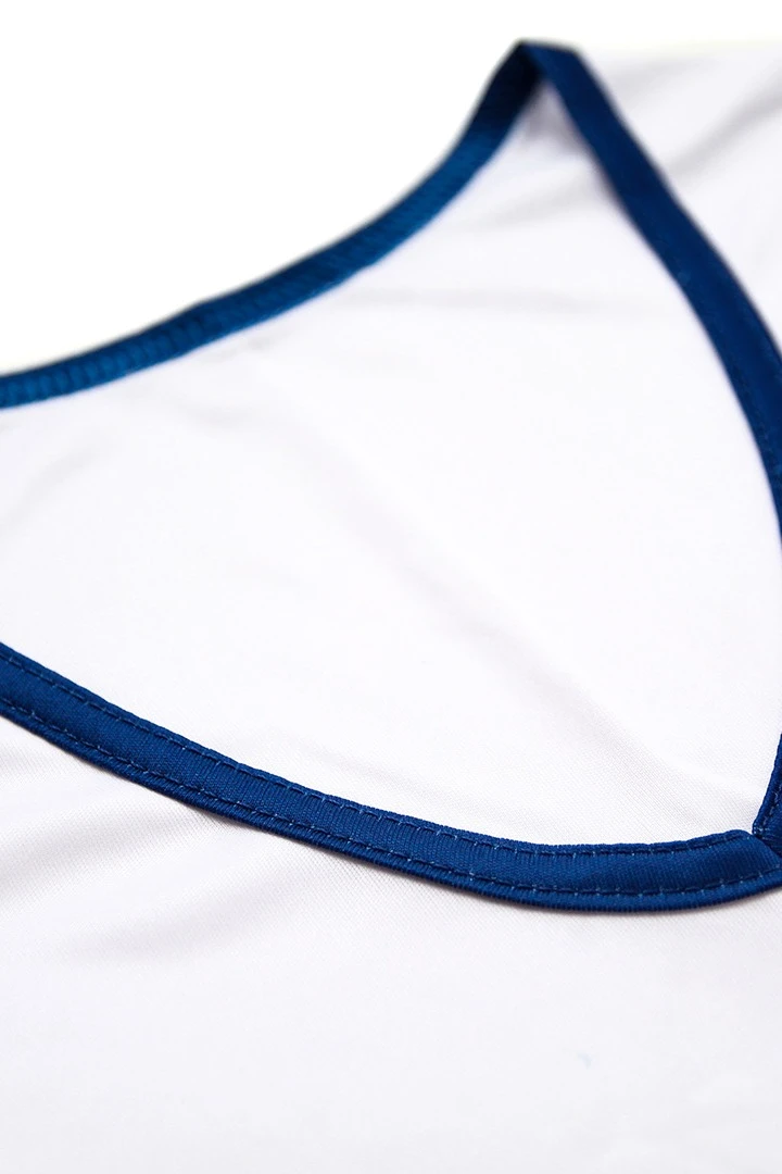 Форма Линда с шортами женская, с полной запечаткой "White and Blue"#2