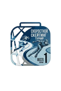 Медаль металлическая МС6005 Квадрат 60 мм#1